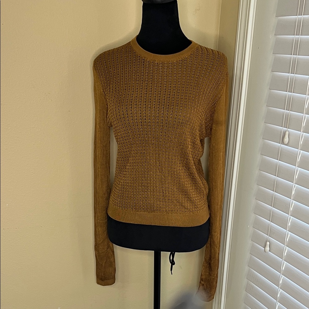 Free People Mustard Crew Neck Sweater NWOT